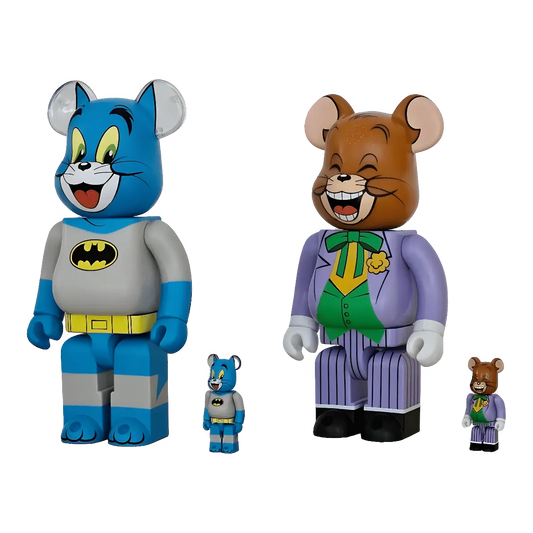 Bearbrick Tom as Batman & Jerry as The Joker [Tom and Jerry] 100%+400% schräg