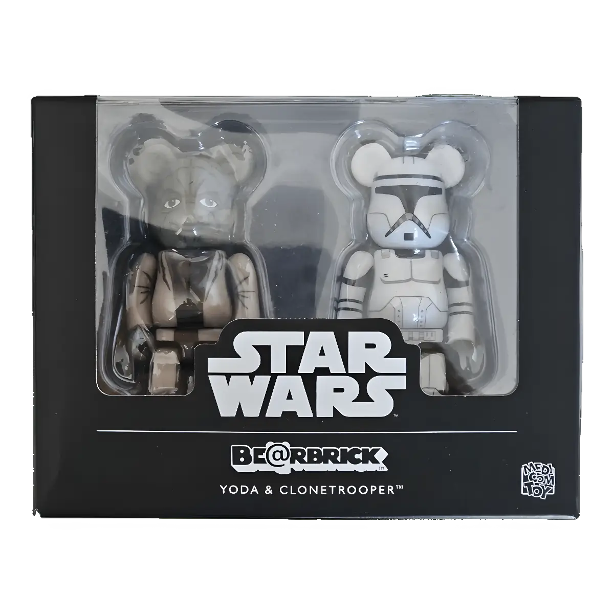 Bearbrick Yoda & Clonetrooper 2er-Set 100% in der Verpackung