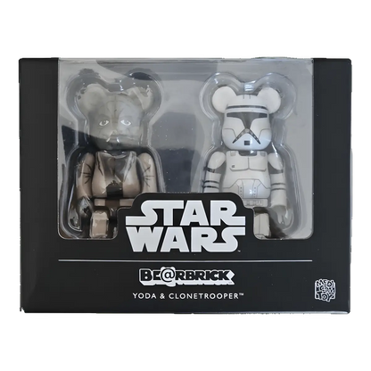 Bearbrick Yoda & Clonetrooper 2er-Set 100% in der Verpackung