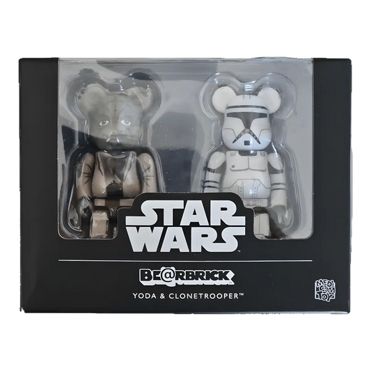 Bearbrick Yoda & Clonetrooper 2er-Set 100% in der Verpackung