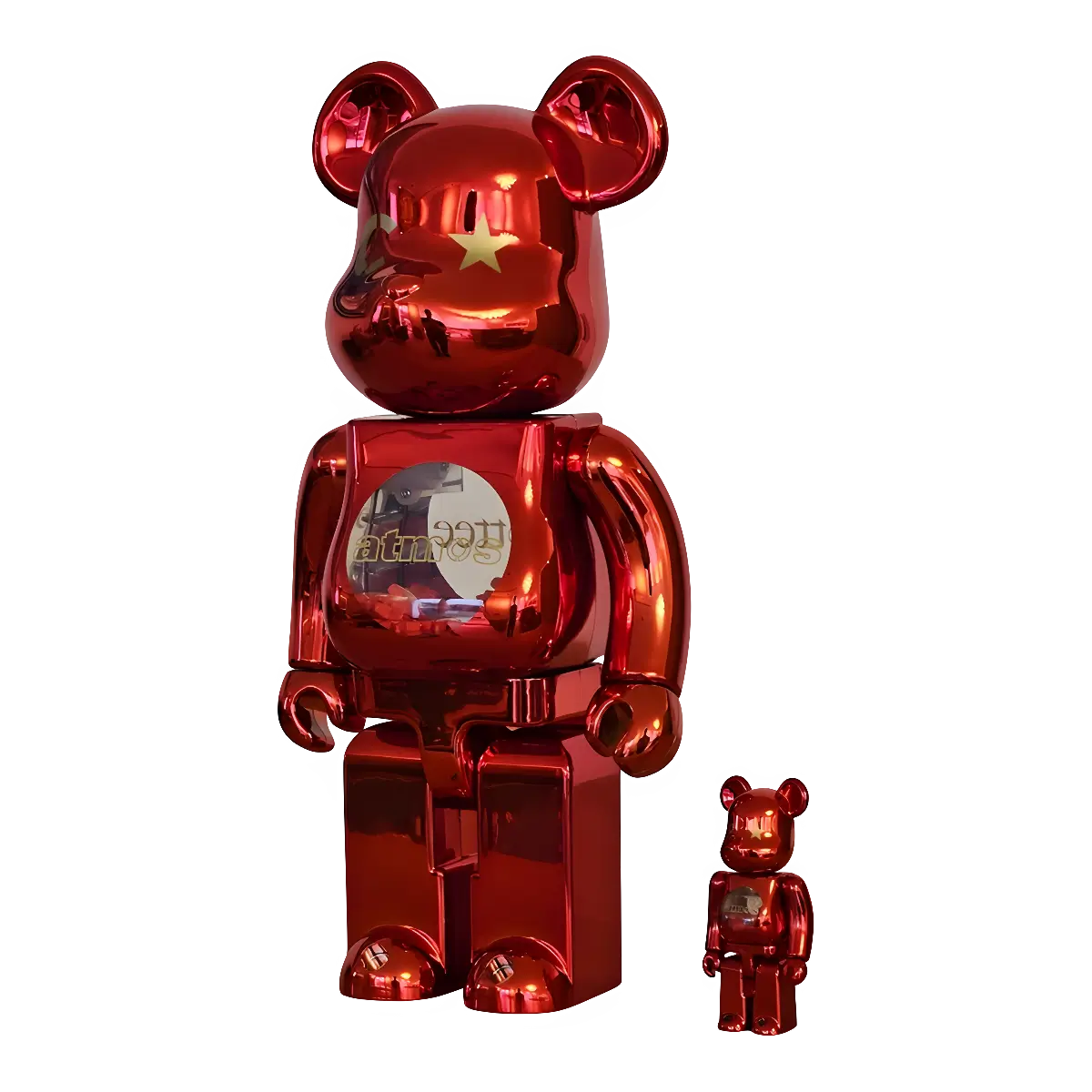 Bearbrick atmos × Clottee 100%+400% schräg