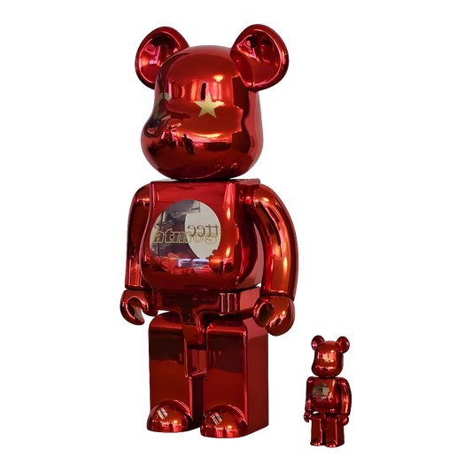 Bearbrick atmos × Clottee 100%+400% schräg