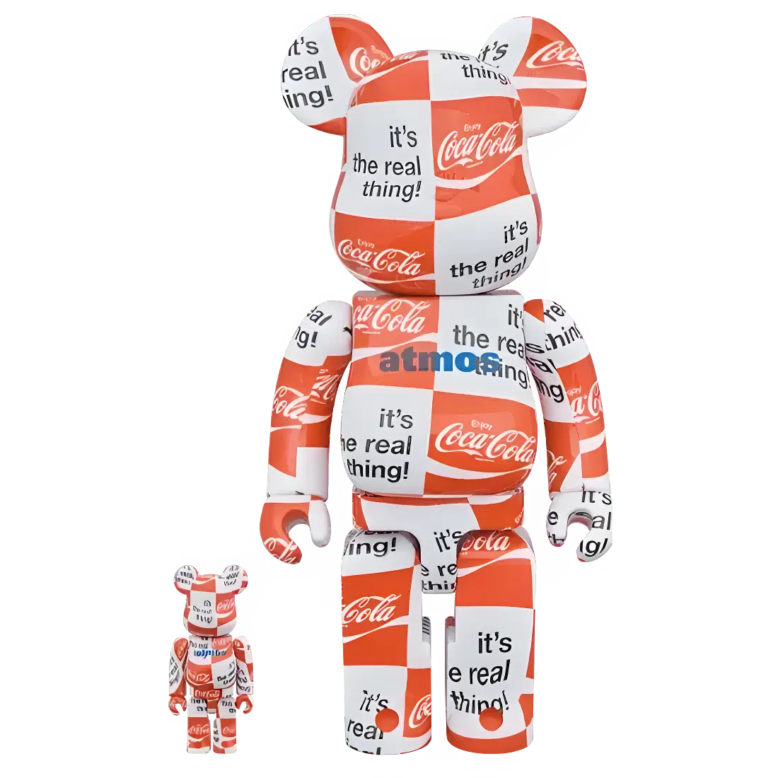 Bearbrick atmos × Coca-Cola Checkerboard 100%+400% Herstellerbild 1