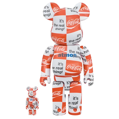 Bearbrick atmos × Coca-Cola Checkerboard 100%+400% Herstellerbild 1