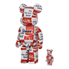 Bearbrick atmos × Coca-Cola Checkerboard 100%+400% schräg