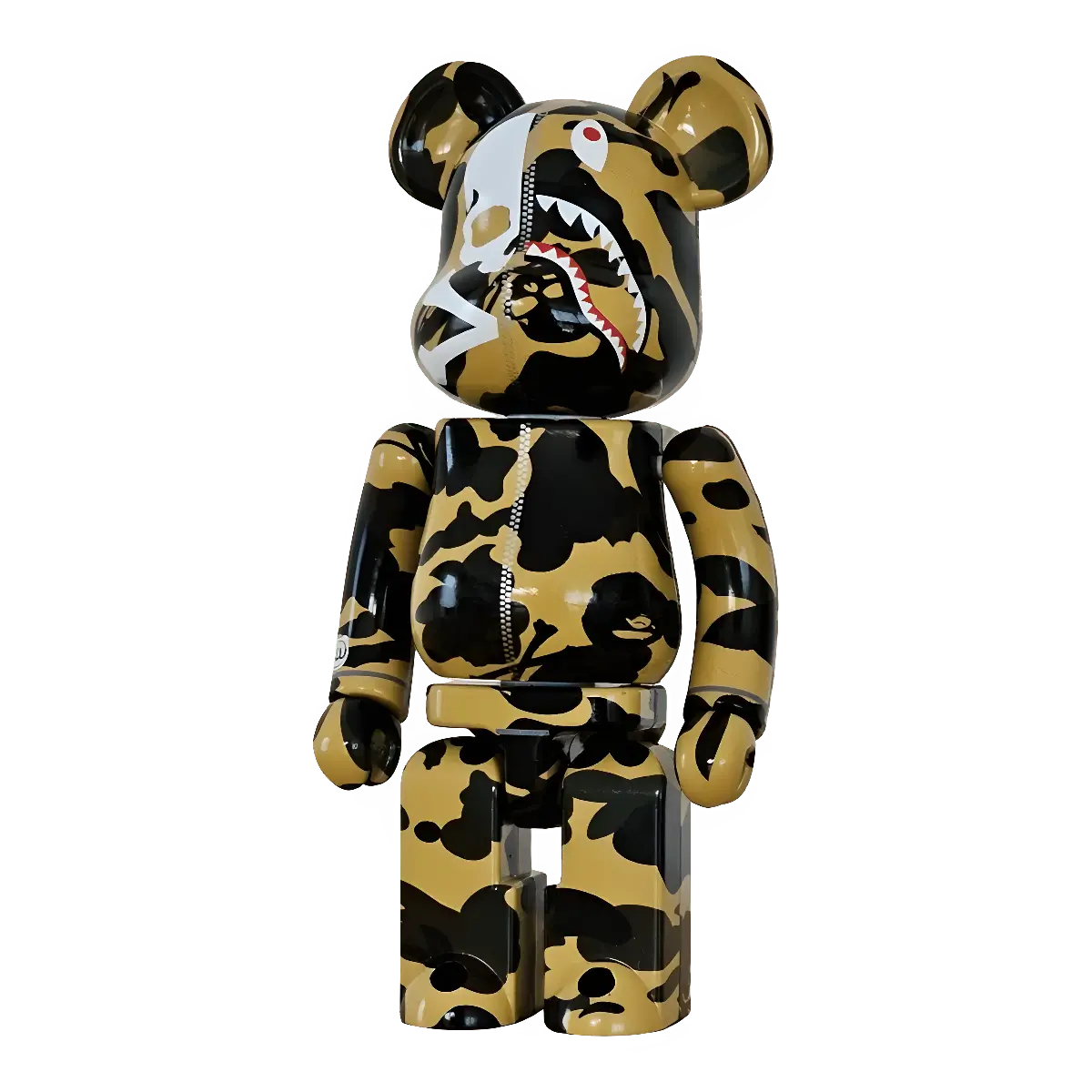 Bearbrick mastermind × A Bathing Ape Yellow 200% schräg