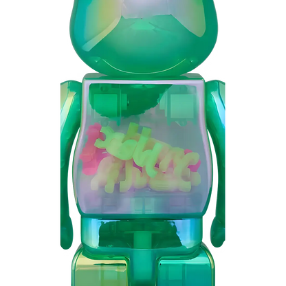 Bearbrick x-girl Clear Green Version 100%+400% Herstellerbild 4