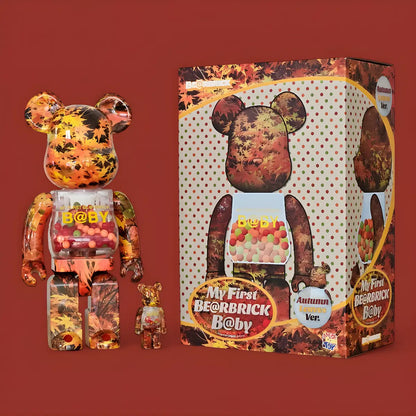 My First Bearbrick Baby Autumn Leaves Version 100%+400% mit Verpackung