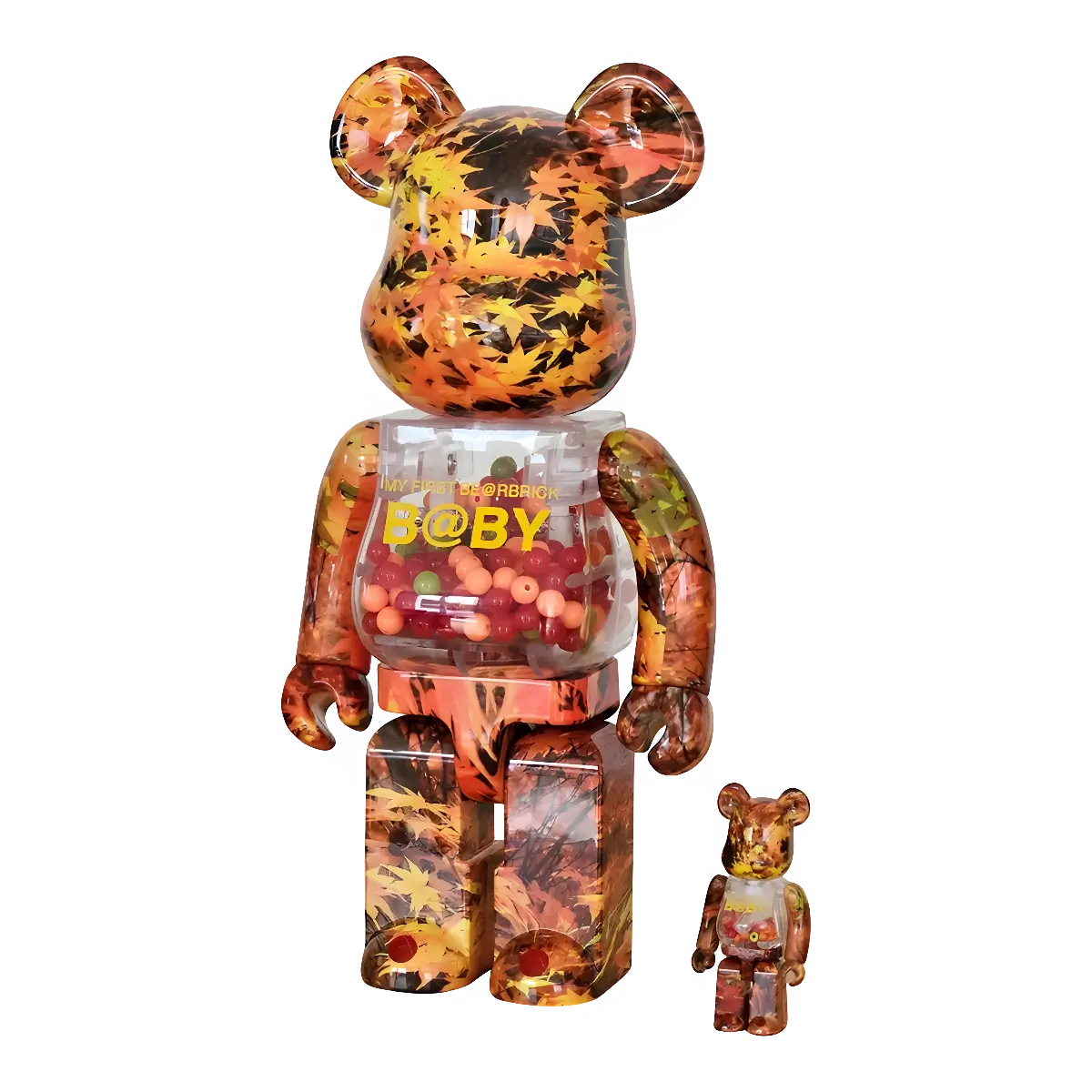 My First Bearbrick Baby Autumn Leaves Version 100%+400% schräg