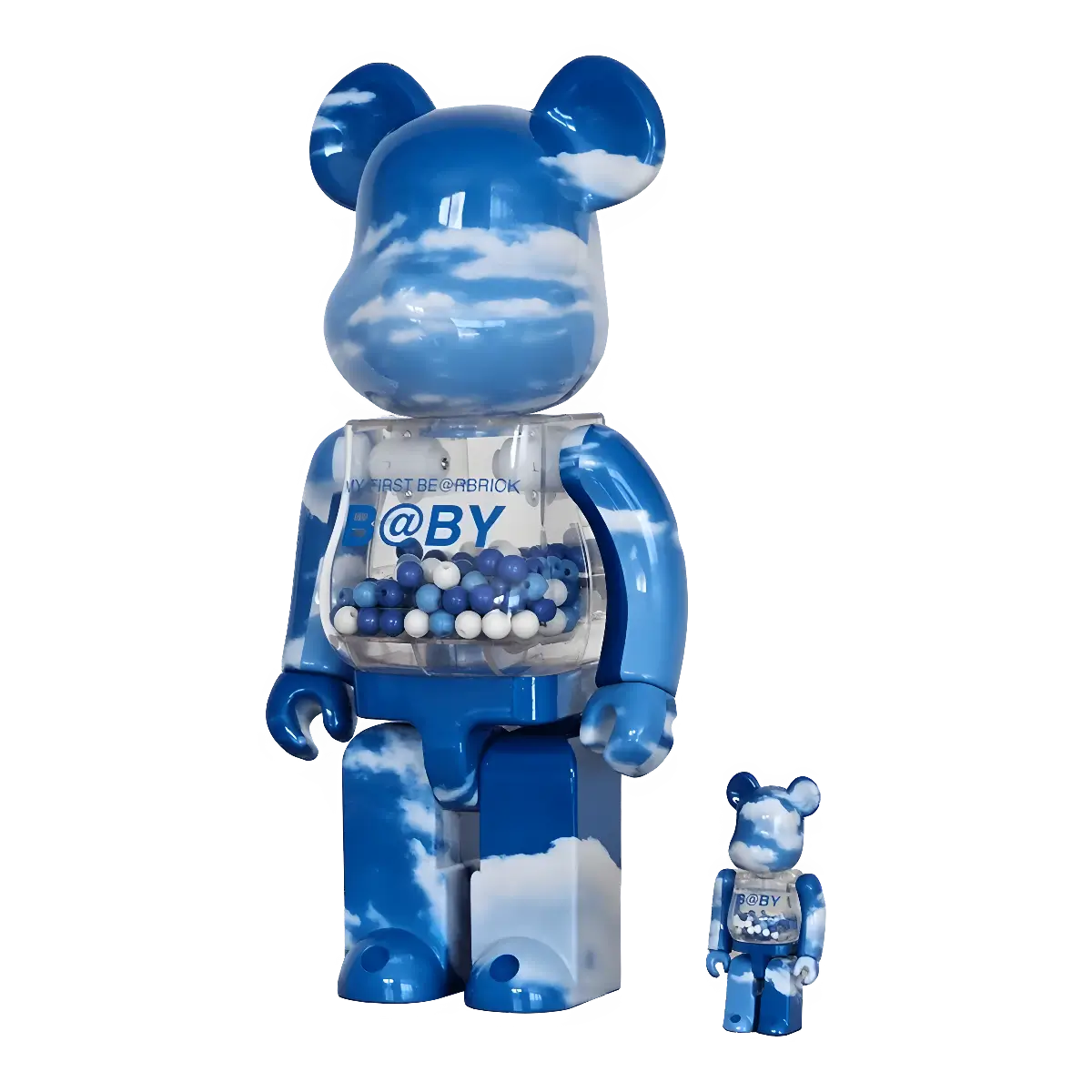 My First Bearbrick Baby Blue Sky Version 100%+400% schräg