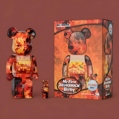 My First Bearbrick Baby Flame Version 100%+400% mit Verpackung