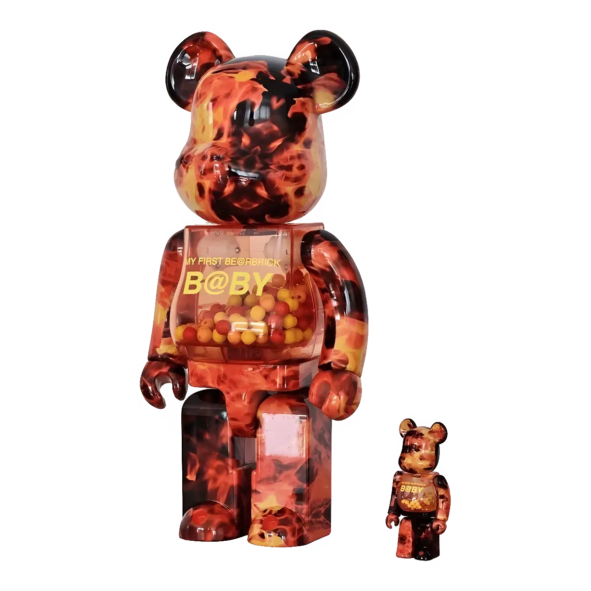 My First Bearbrick Baby Flame Version 100%+400% schräg