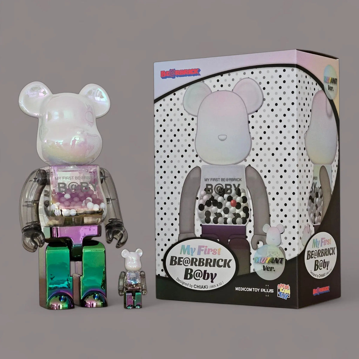 My First Bearbrick Baby Mutant Version 100%+400% mit Verpackung