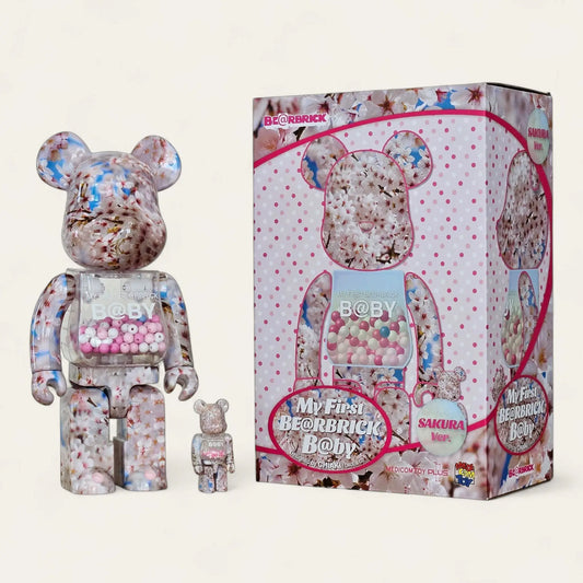 My First Bearbrick Baby Sakura Version 100%+400% mit Verpackung
