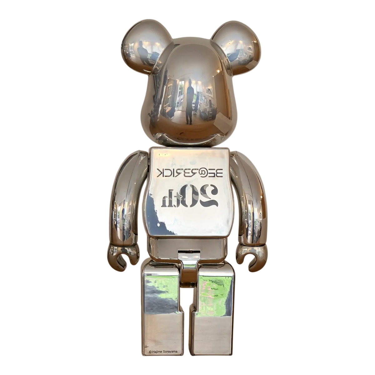 Bearbrick 20th Anniversary Deep Chrome Version 400% Rückseite