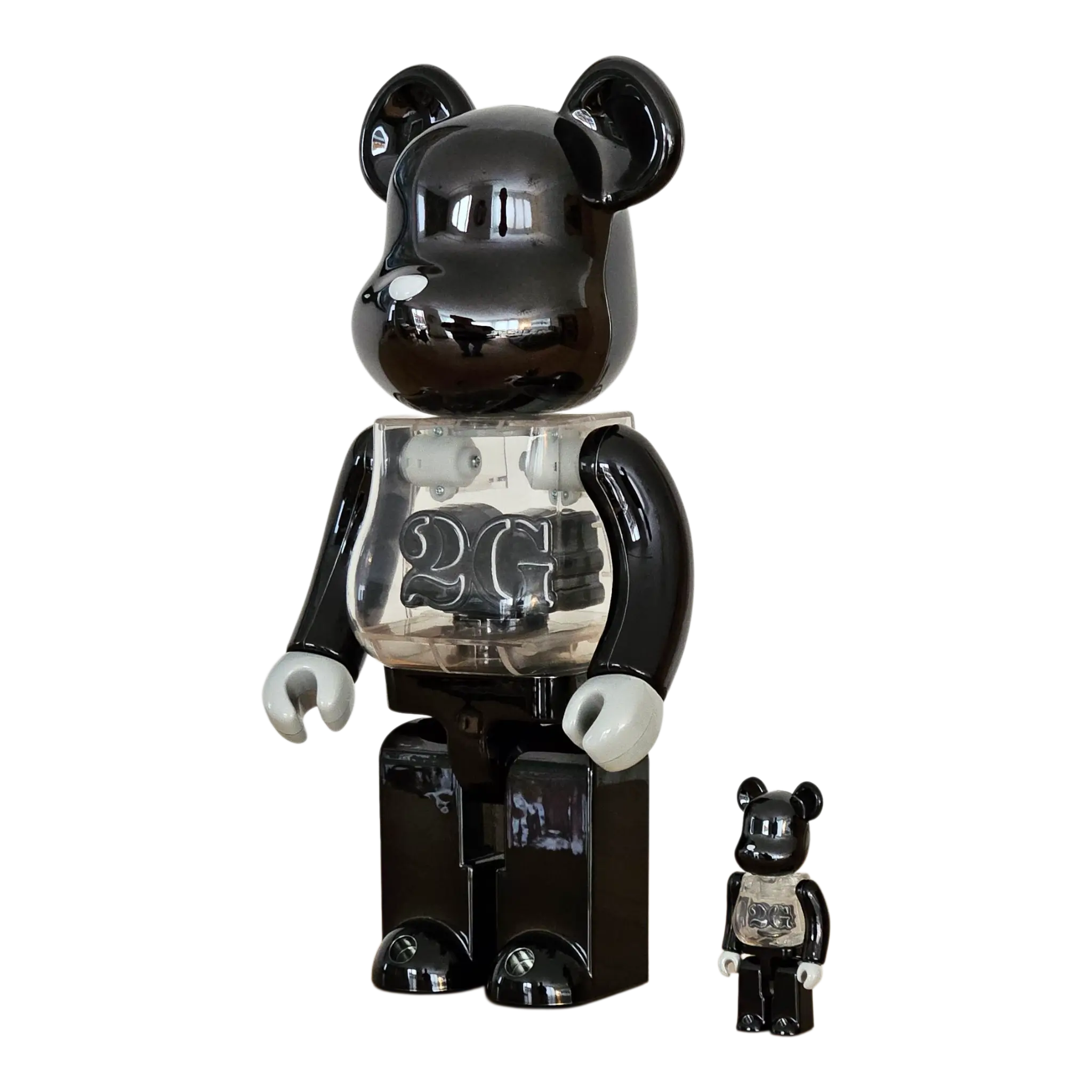 BE@RBRICK 100％ & 400％ BLACK ベアブリック フラグメント 不二家
