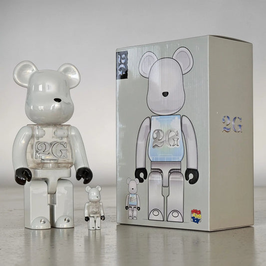 Bearbrick 2G White Chrome Version 100%+400% mit Verpackung