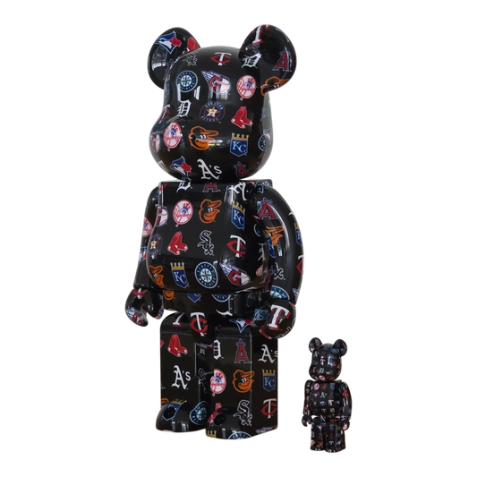 Bearbrick American League Black Version [MLB] 100%+400% schräg