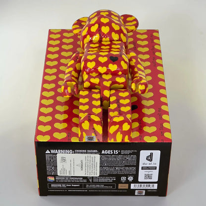 Bearbrick Amplifier Yellow Heart Reverse Version 100%+400% Echtheitsmerkmale