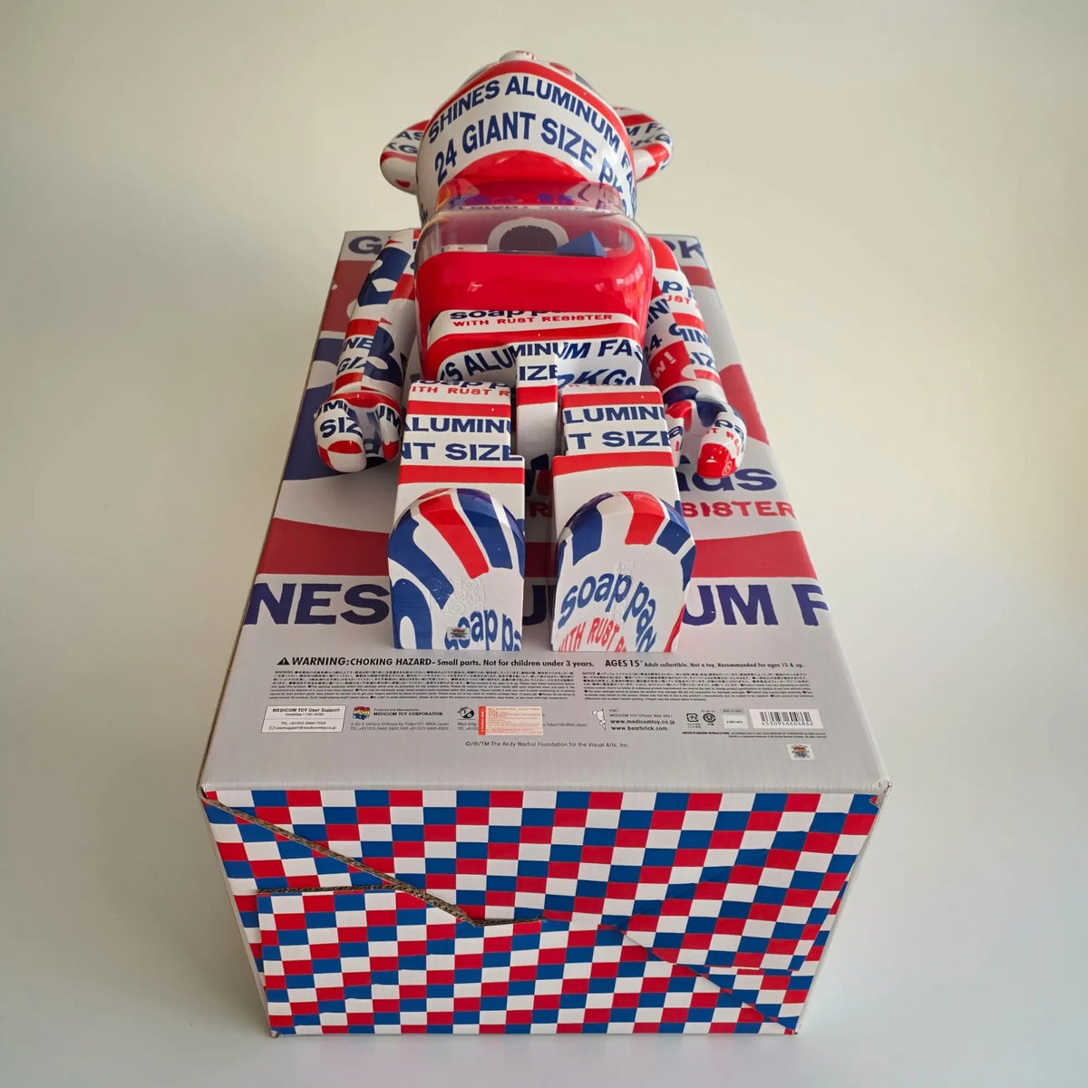 Bearbrick Andy Warhol "Brillo" 2022 1000% Echtheitsmerkmale