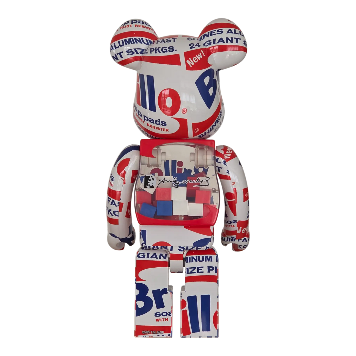 Bearbrick Andy Warhol "Brillo" 2022 1000% Rückseite