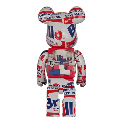 Bearbrick Andy Warhol "Brillo" 2022 1000% Rückseite