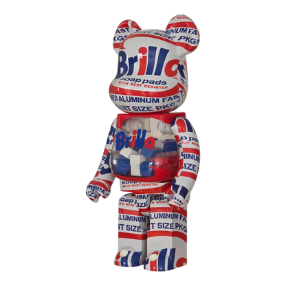 Bearbrick Andy Warhol "Brillo" 2022 1000% schräg