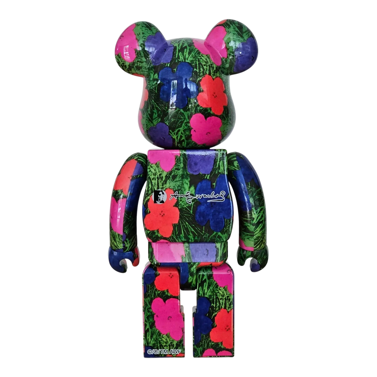 Bearbrick Andy Warhol "Flowers" 100%+400% Rückseite