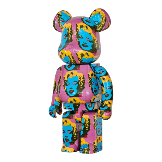 Bearbricks with motifs by the artist Andy Warhol Bearbricks with motifs by the artist Andy Warhol