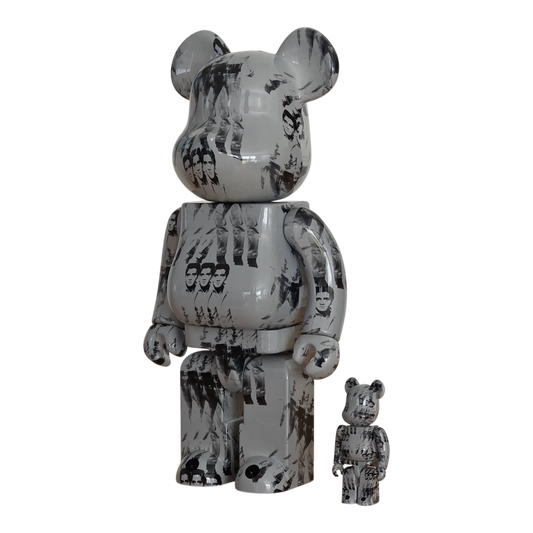 Bearbrick Andy Warhol's Elvis Presley 100%+400% schräg