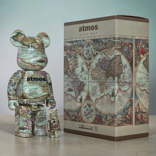 Bearbrick atmos Aged Map 100%+400% mit Verpackung