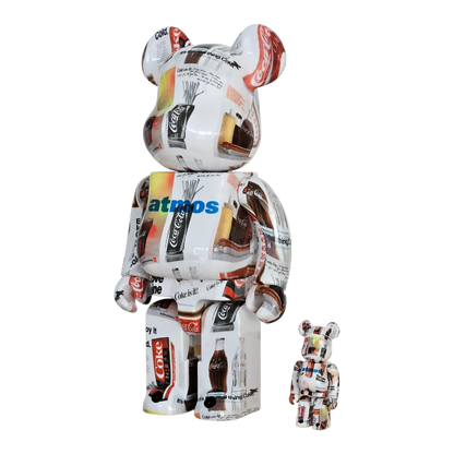 Bearbrick atmos × Coca-Cola Type-5 100%+400% schräg