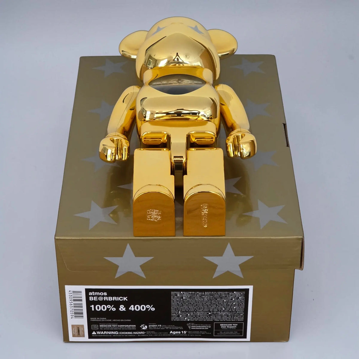 Bearbrick atmos Gold Chrome Version 100%+400% Echtheitsmerkmale