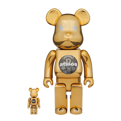 Bearbrick atmos Gold Chrome Version 100%+400% Herstellerbild 1