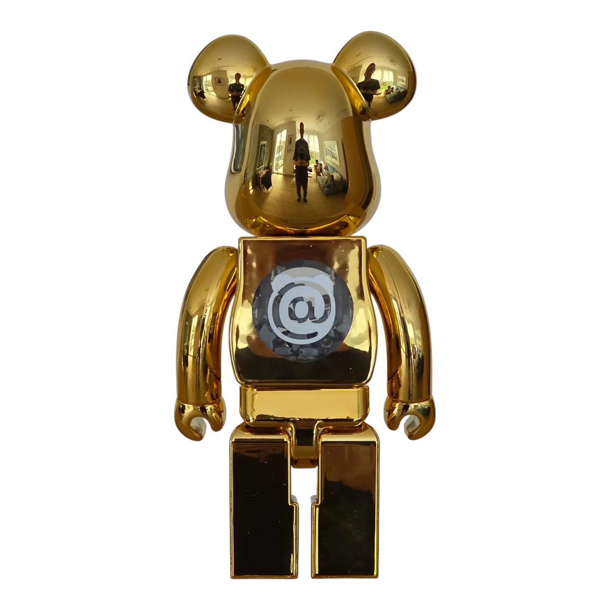 Bearbrick atmos Gold Chrome Version 100%+400% Rückseite