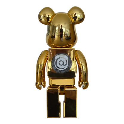 Bearbrick atmos Gold Chrome Version 100%+400% Rückseite
