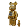 Bearbrick atmos Gold Chrome Version 100%+400% schräg