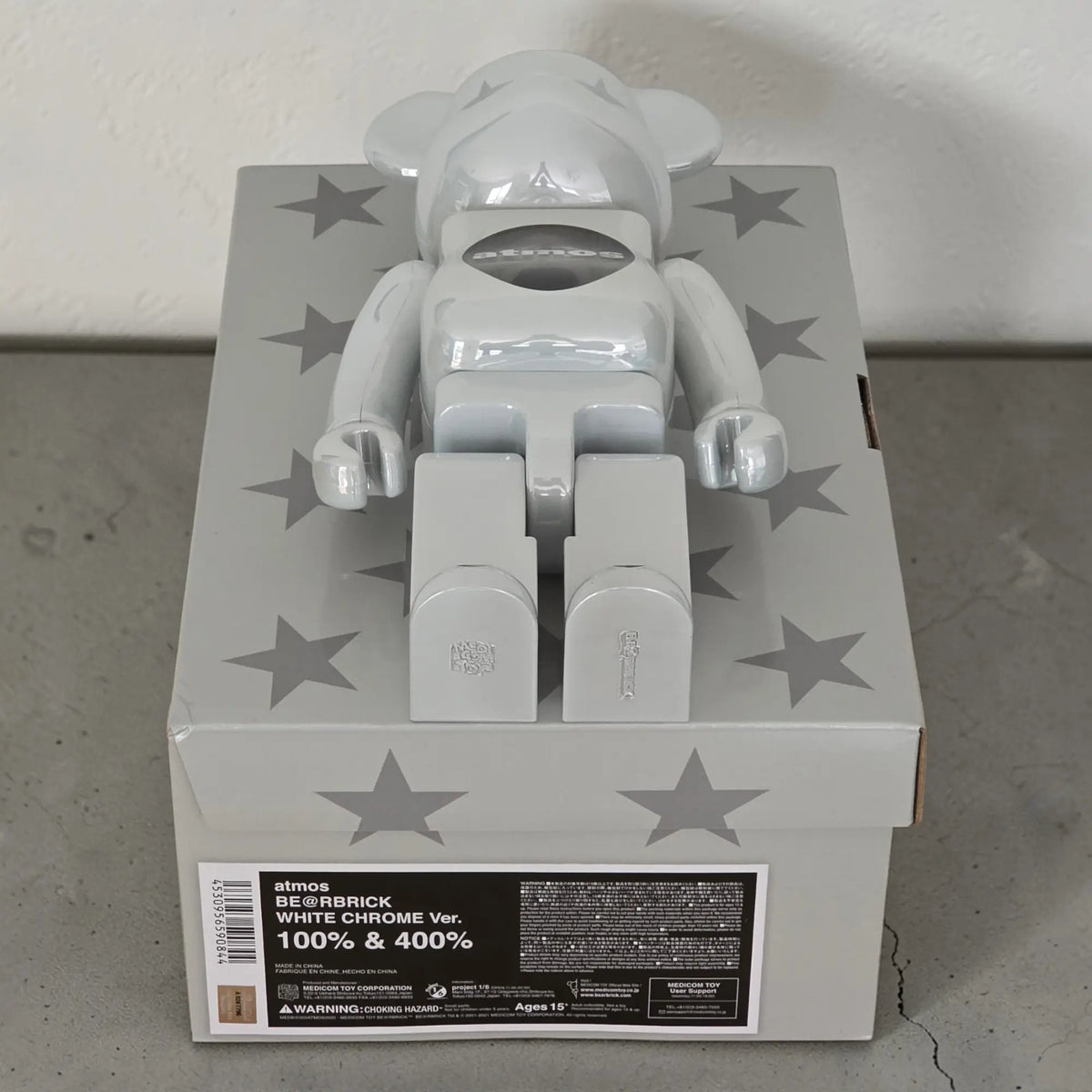 Bearbrick atmos White Chrome Version 100%+400% Echtheitsmerkmale