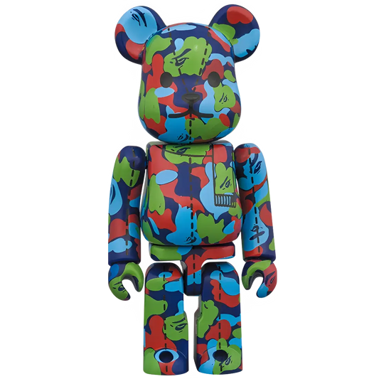 Bearbrick BAPE Camo 28th Anniversary #1 Green Red Blue 100% Herstellerbild 1