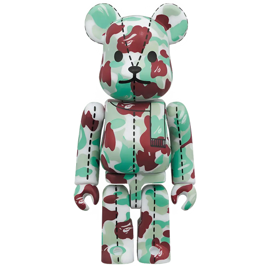 Bearbrick BAPE Camo 28th Anniversary #1 Red Green 100% Herstellerbild 1