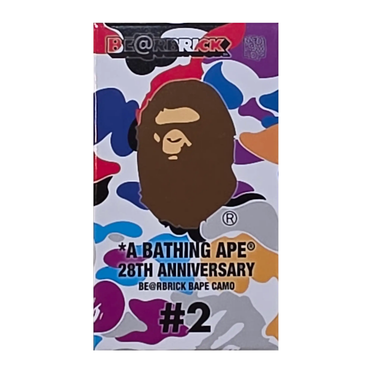 Bearbrick BAPE Camo 28th Anniversary #2 100% Verpackungsvorderseite
