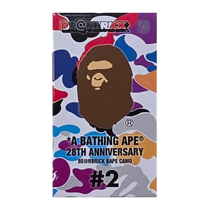 Bearbrick BAPE Camo 28th Anniversary #2 100% Verpackungsvorderseite
