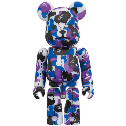 Bearbrick BAPE Camo 28th Anniversary #2 Blue/Purple/Black 100% Herstellerbild 1
