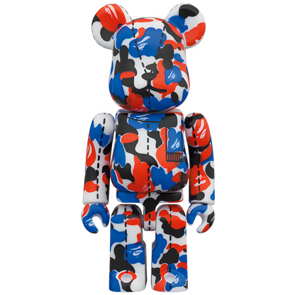 BE@RBRICK BAPE Camo 28th Anniversary #2 Blue/Red/Black (100%)