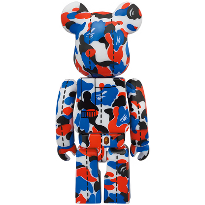 BE@RBRICK BAPE Camo 28th Anniversary #2 Blue/Red/Black (100%)
