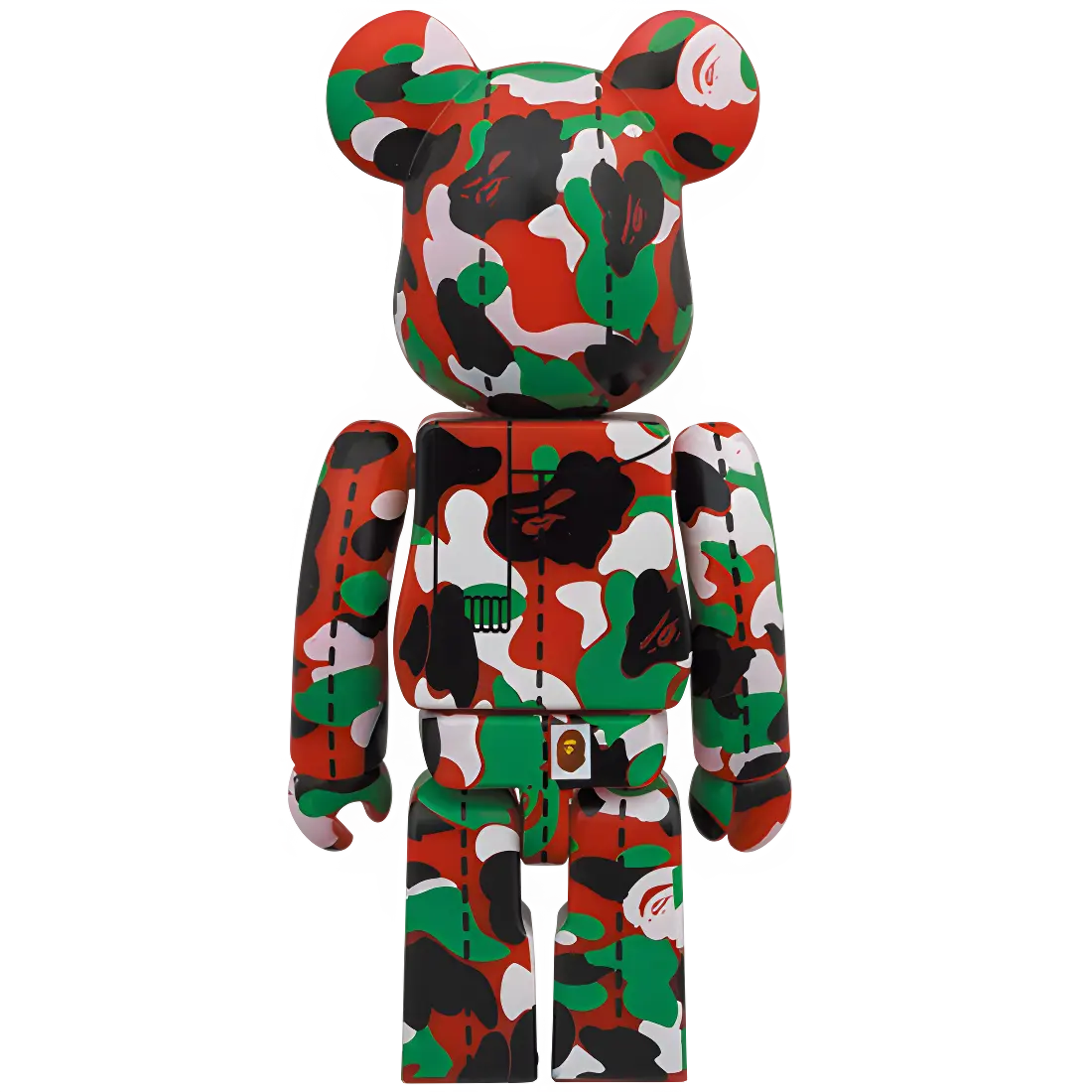 Bearbrick BAPE Camo 28th Anniversary #2 Green/Red/Black 100% Herstellerbild 2