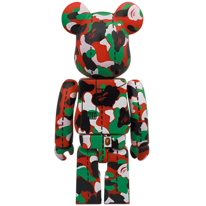 Bearbrick BAPE Camo 28th Anniversary #2 Green/Red/Black 100% Herstellerbild 2