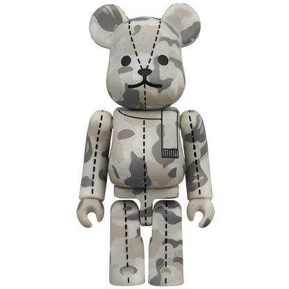 Bearbrick BAPE Camo 28th Anniversary #2 Grey 100% Herstellerbild 1