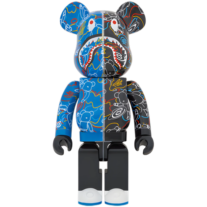 Bearbrick BAPE LINE Camo Shark 1000% Herstellerbild 1