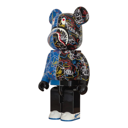 Bearbrick BAPE LINE Camo Shark 1000% schräg